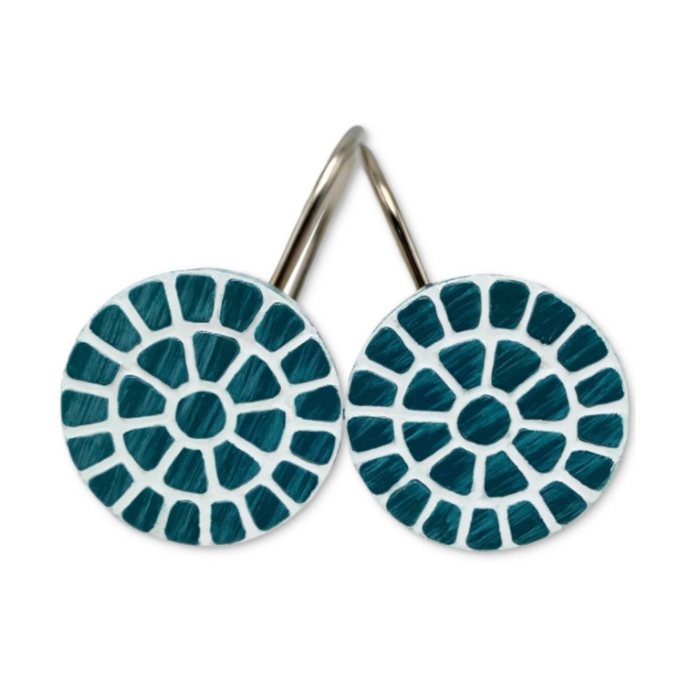 Lavender and Sage Scallop 16-Pc. Bathroom Accessory Sets - Teal - Picture 2 of 4